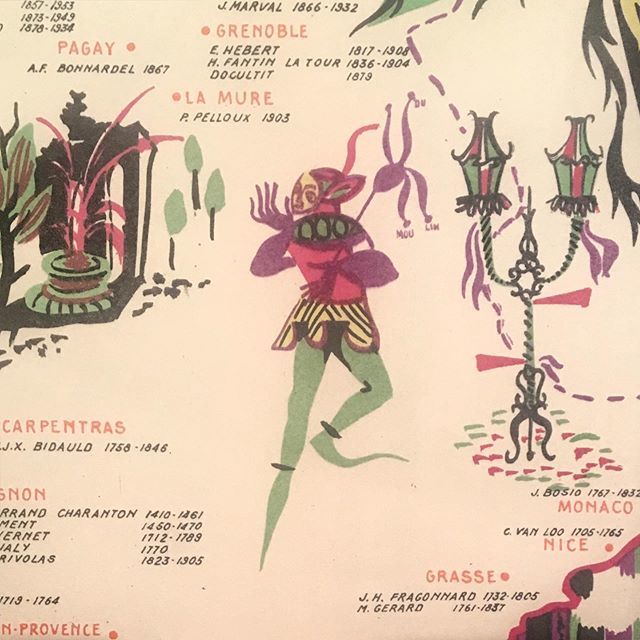 rumseymapcenter's tweet photo. Down to clown 
Carte des Peintres Francais / R. Gattaz, Lyon: 1942
#davidrumseymapcollection #clownsinmaps #mapsaremorethanmaps https://t.co/kl1BRaAiCa