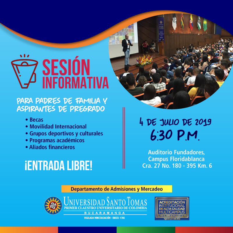 SANTOTOBGA's tweet photo. ¿Te interesa estudiar un pregrado en la universidad más prestigiosa y reconocida del nororiente colombiano? Asiste a la próxima Sesión Informativa con tus padres o acompañantes. 

Inscríbete aquí: https://t.co/kahNwugrMN https://t.co/A4haU4Du7J