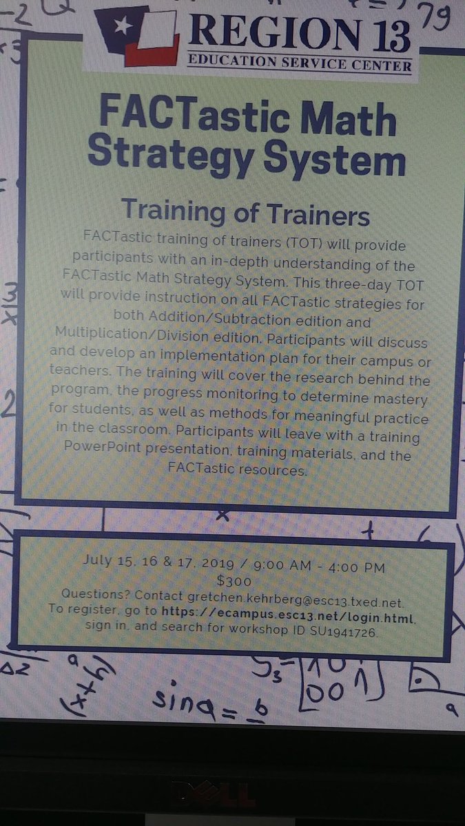 math_jcsanders's tweet photo. Hey FACTastic teachers out there, interested in becoming a trainer? FACTastic TOT @region13 https://t.co/C35s2LiK17