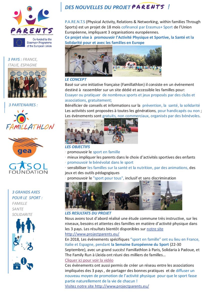 Des nouvelles du projet P.A.RE.N.T.S. ! @ErasmusplusJeun