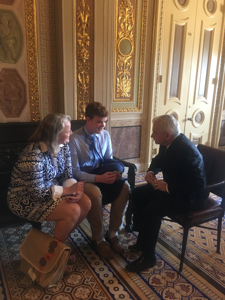 sara_maclay's tweet photo. Thanks for hopping off the Senate floor today to come meet us and talk about cystic fibrosis 
@SenJackReed
 ! #CFadvocacy https://t.co/Awlee3kaYE