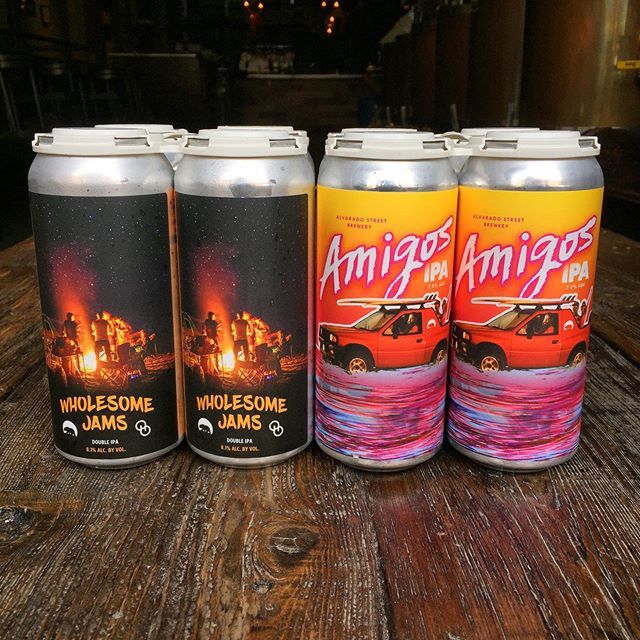 New @alvaradostreetbrewery cans are here. We’ve got Amigos IPA and <a href="/otherhalfnyc/">Other Half Brewing</a> collab Wholesome Jams Double IPA 🔥🔥 ift.tt/31WmO8W