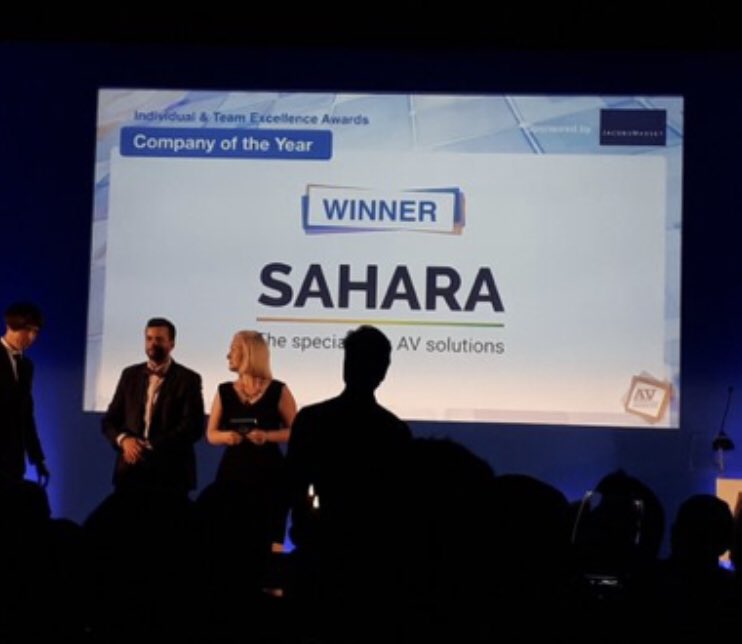 SaharaAV's tweet image. We’ve done it! 🙌 A winner yet again  for Company of the Year at the #AVTechnologyAwards! Very proud! It’s all about teamwork - thanks to all our vendors and customers! #AVislife