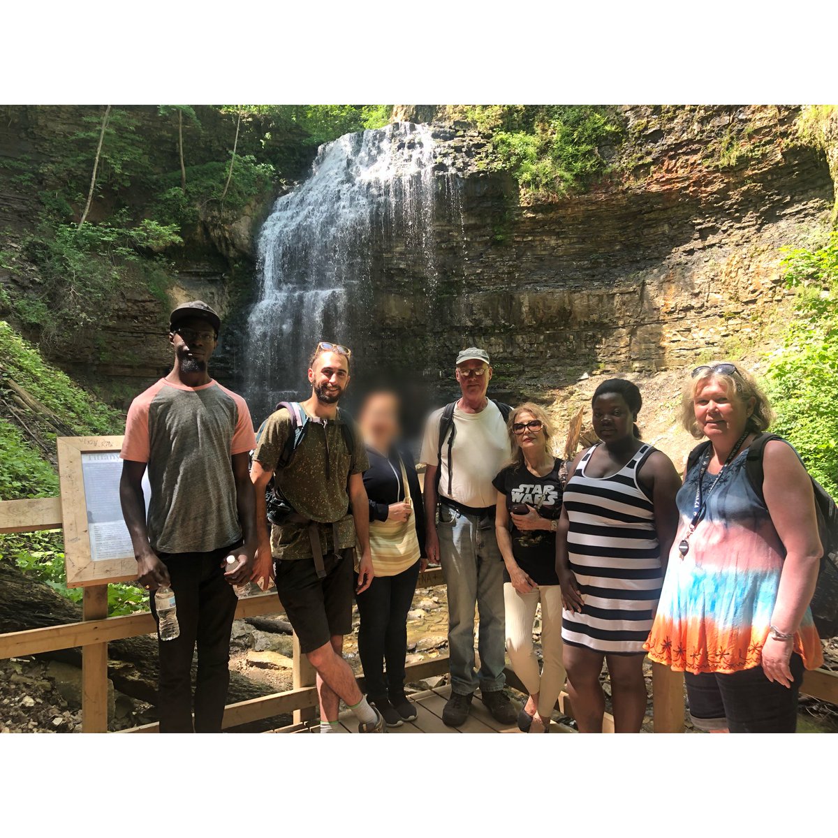 Homes_First's tweet photo. Who said we can’t chase waterfalls? Thank you to Street to Trail and our amazing hikers for beating the heat to see some awesome sights! #everyoneneedsahome https://t.co/gQM9kbx7tz