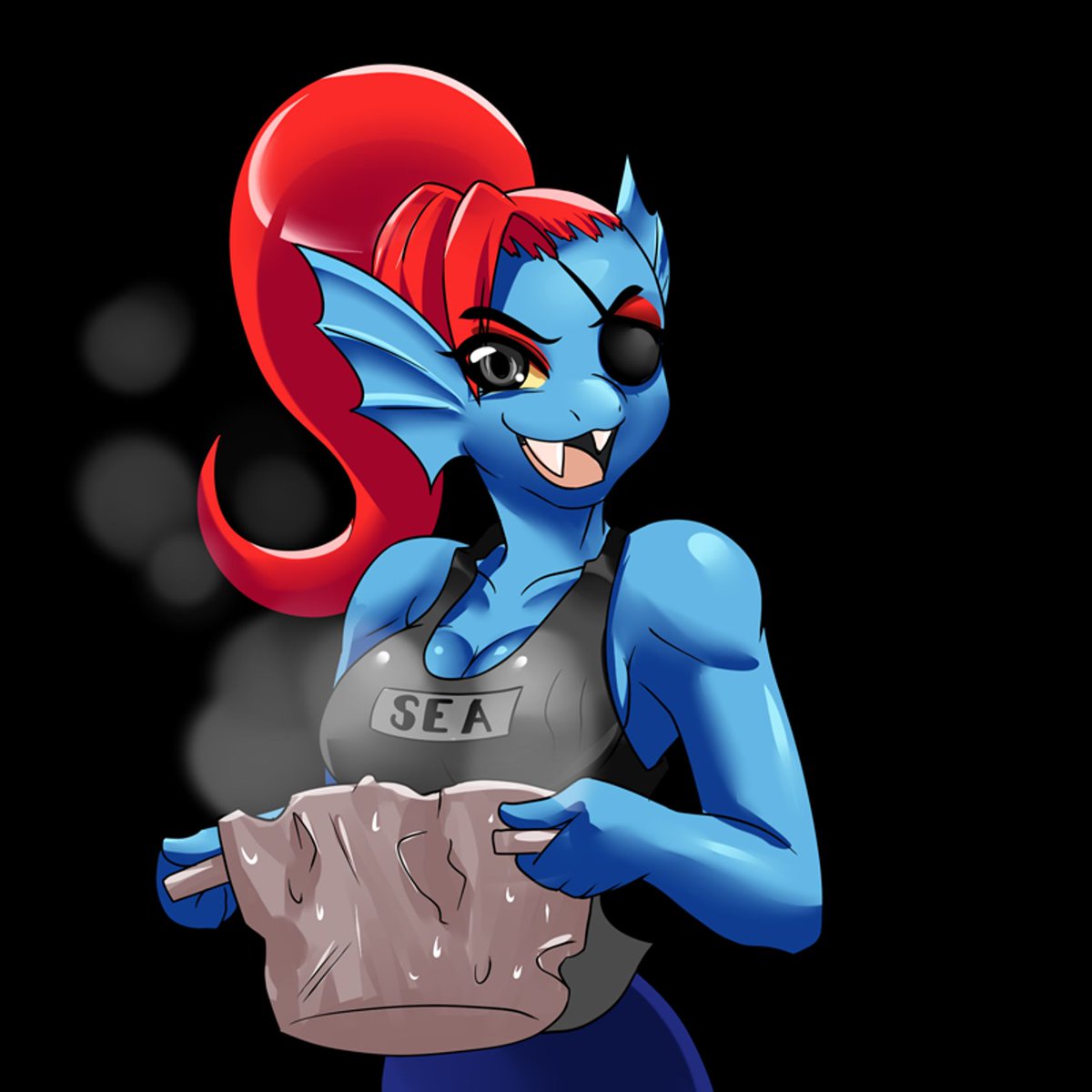 She smiled holding the pot full of food and looked at her guest, while setting the pot firmly on the table in the center before looking at her guest.
"Well don't just stand there! Go on and eat silly." 
#OpenRp