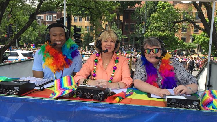 It's gonna be fun with @jcaroldavies <a href="/TBrownABC7/">Terrell Brown</a> <a href="/93XRT/">WXRT Chicago</a>'s Terri Hemmert. We're the only TV station in Chicago to broadcast the Pride Parade,  Sunday at 1PM <a href="/ABC7Chicago/">ABC 7 Chicago</a> and streamed on ab7chicago.com.   #chicagopride
