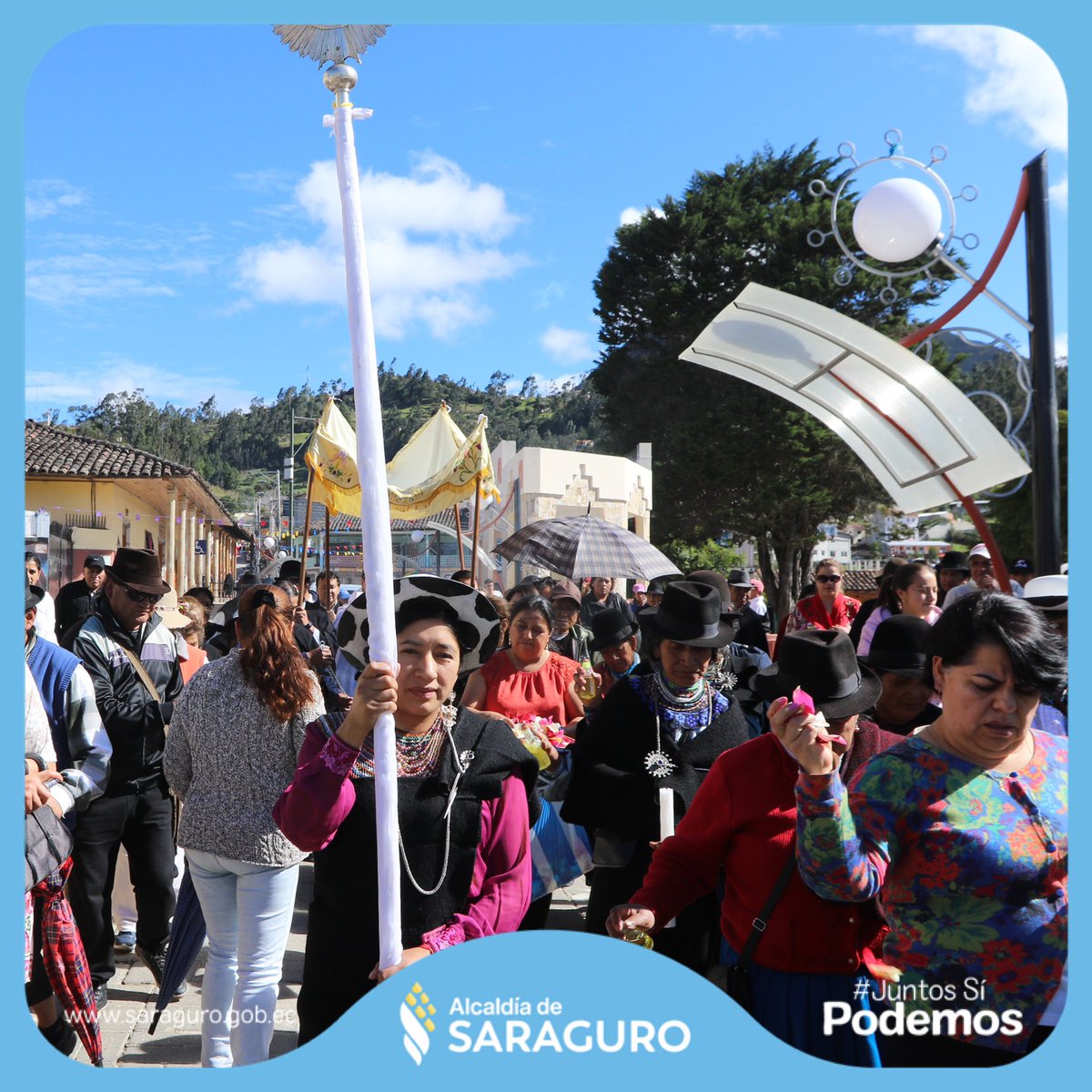 Concluyeron las fiestas en homenaje al Sagrado Corazón de Jesús, patrono del <a href="/SaraguroGAD/">Alcaldía de Saraguro</a> y de la Octava de Corpus Christi, celebradas cada 27 de junio. Durante este último día, se realizó una eucaristía en la iglesia Matriz, con la participación del alcalde y las autoridades 😉
