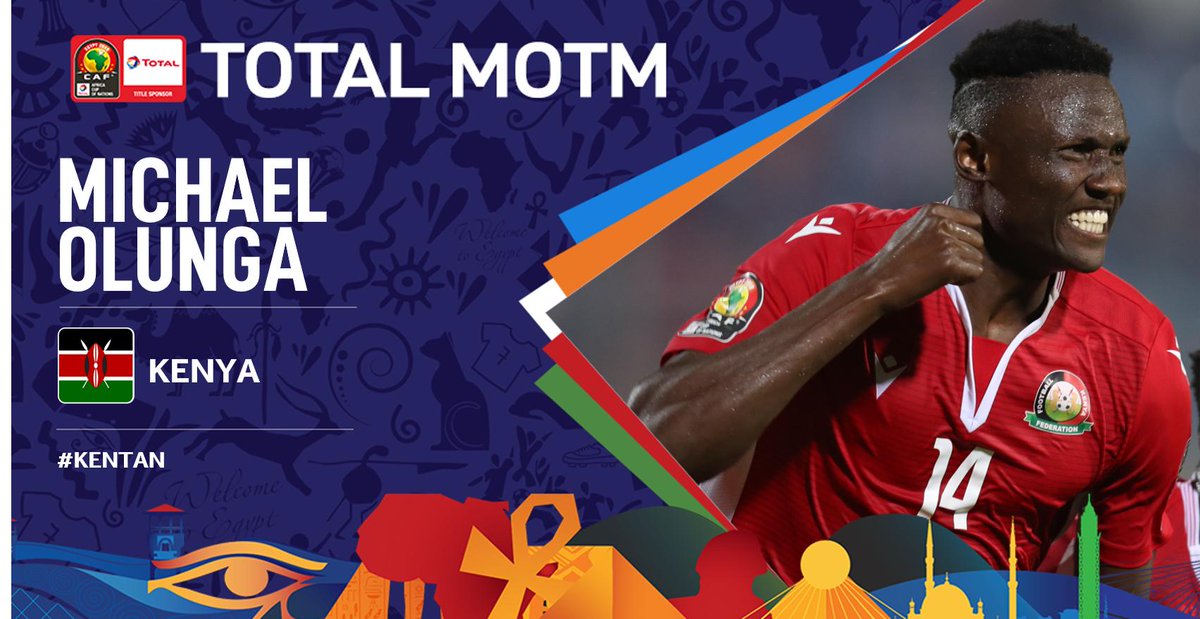 CAF_Online's tweet photo. #TotalAFCON2019
The jury has given his verdict! M. Olunga is the Total Man of the Match !
#KENTAN #FootballTogether https://t.co/1nixQgS3Jq