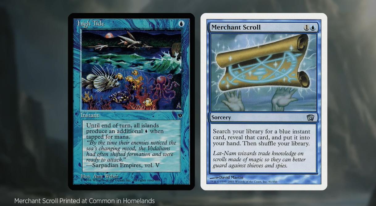 Paige, The Untouchable on Twitter: "@wizards_magic High Tide is BANNED in  #MTGPauper and Merchant Scroll is LEGAL. https://t.co/v9XayUPZLp" / Twitter