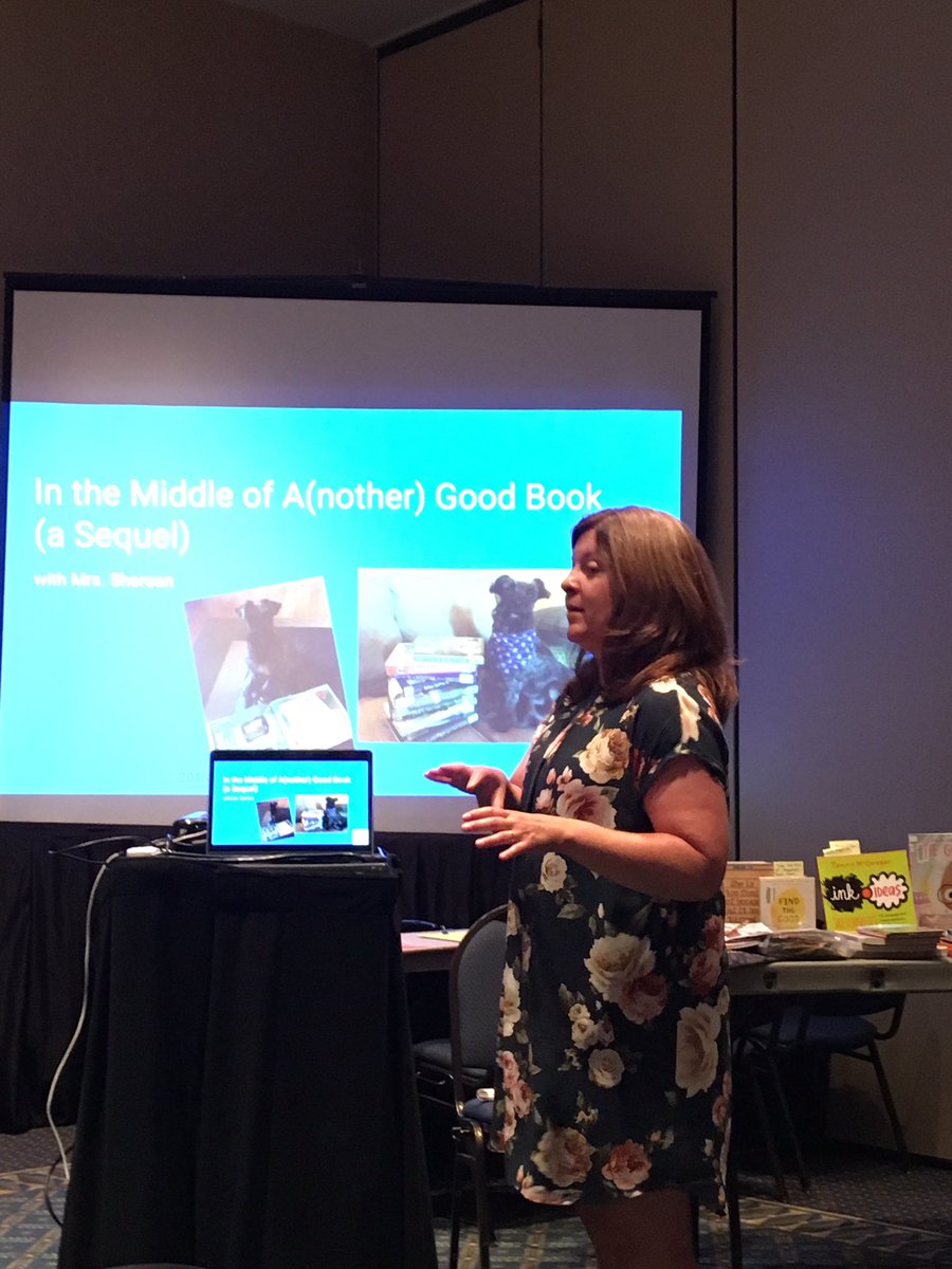 wolfeliteracy's tweet photo. LINK Summer Institute Day 4 another good session by Lori Sheroan called “In the Middle of a Good Book”! She also used the idea of Sketchnotes! Lots of good books and resources were shared! #readky https://t.co/TZS5HogDra