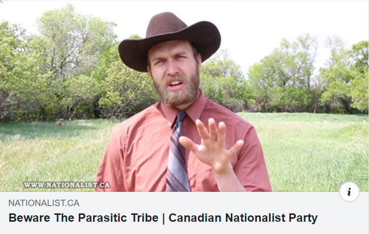 antihateca's tweet photo. A Canadian neo-Nazi party is close to becoming an official federal party &amp; getting public funds. The Canadian Nationalist Party (@NationalistC) is led by @TravisPatron, who calls for Jews to be "removed once and for all" frm Canada. Full story: https://t.co/QC8ceX356z #cdnpoli 1/ https://t.co/jHdOI1EGEF