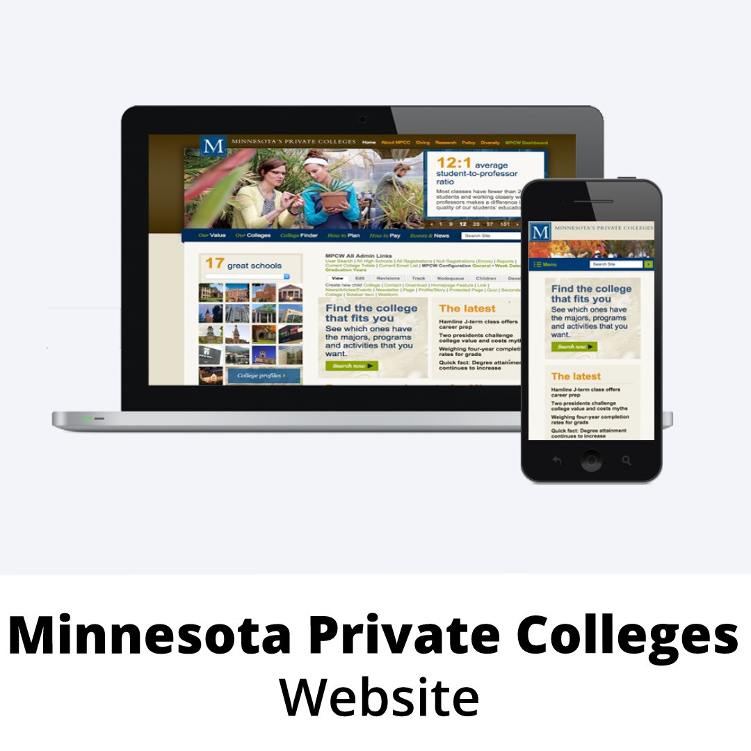 Throwback Thursday to one of the awesome websites we built for Minnesota Private Colleges!