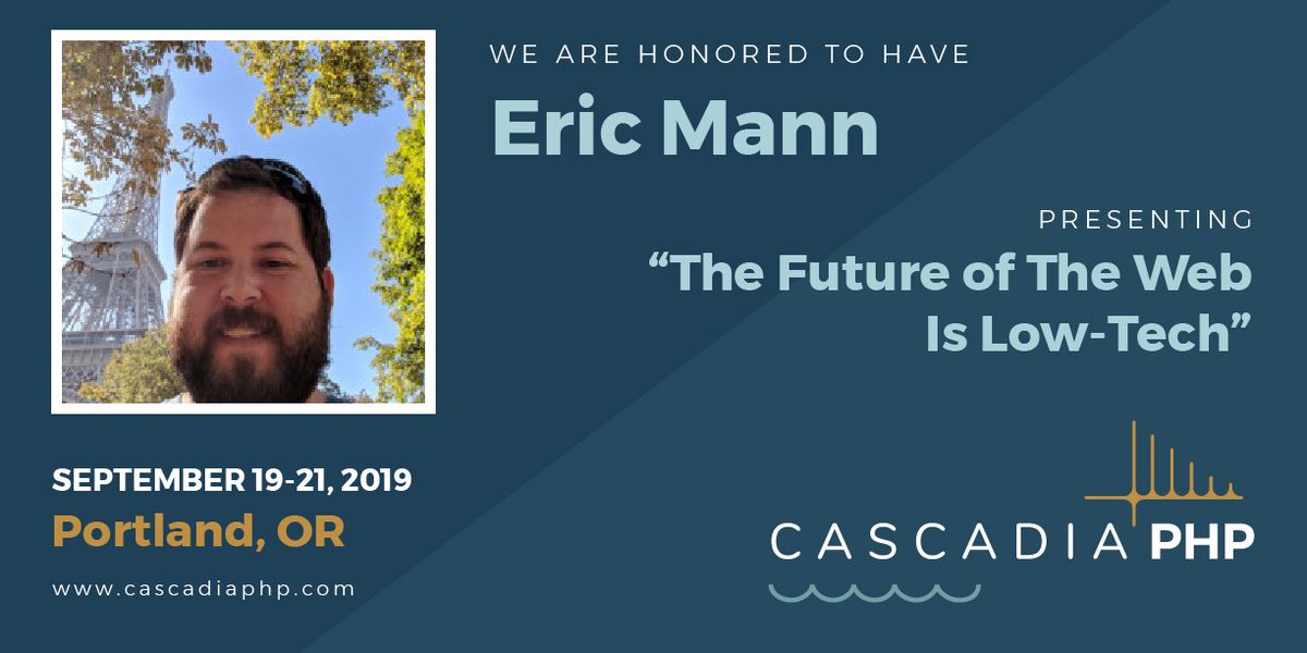 CascadiaPHP's tweet image. @EricMann is talking at #CascadiaPHP2019. Don&apos;t miss out!