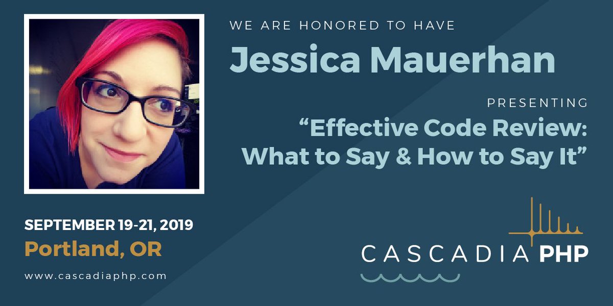 CascadiaPHP's tweet image. Another great talk at this year&apos;s #CascadiaPHP2019 by @JessicaMauerhan