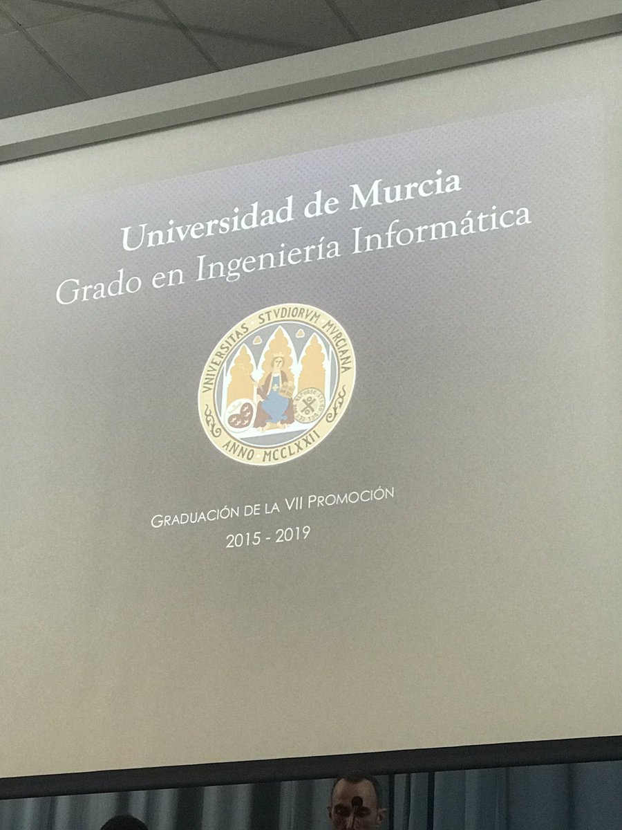 javiermgilabert's tweet photo. Enhorabuena a los nuevos graduados en Ingeniería Informatica de la Universidad de Murcia. Hoy comenzáis una apasionante etapa. El @coitimur estará ahí para lo q necesitéis #suerte #fiumer https://t.co/eTMmsJb7hW