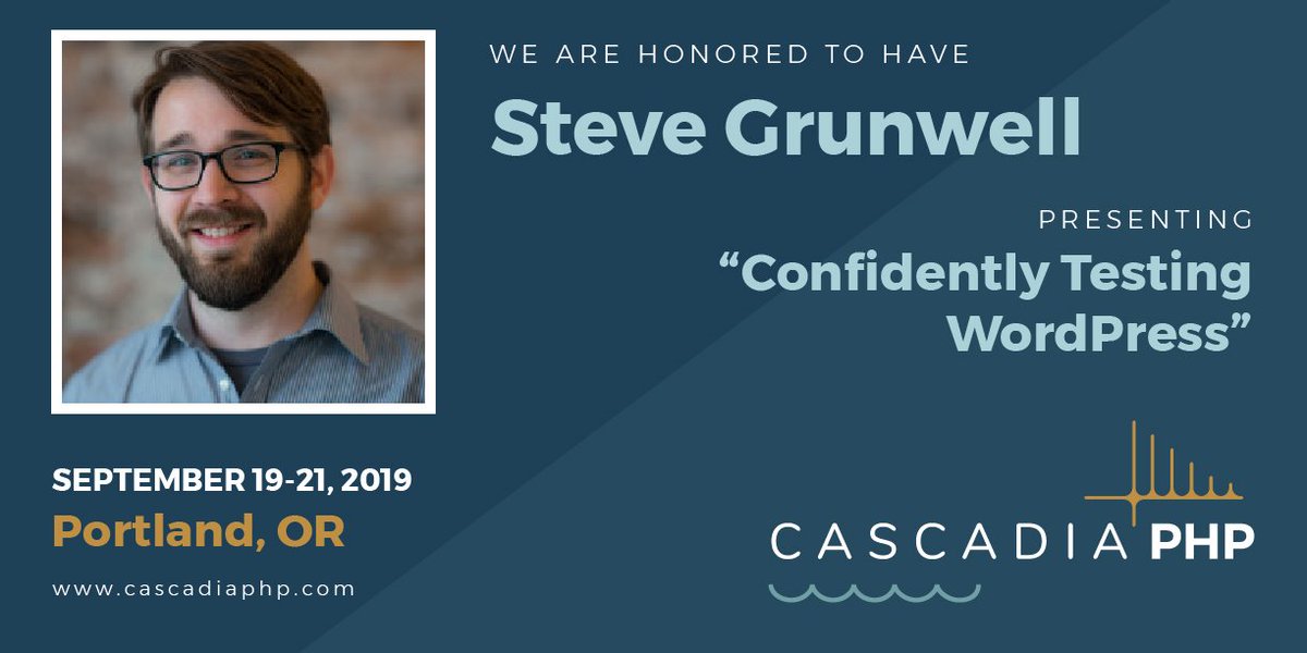 CascadiaPHP's tweet image. @stevegrunwell will be speaking at #CascadiaPHP2019