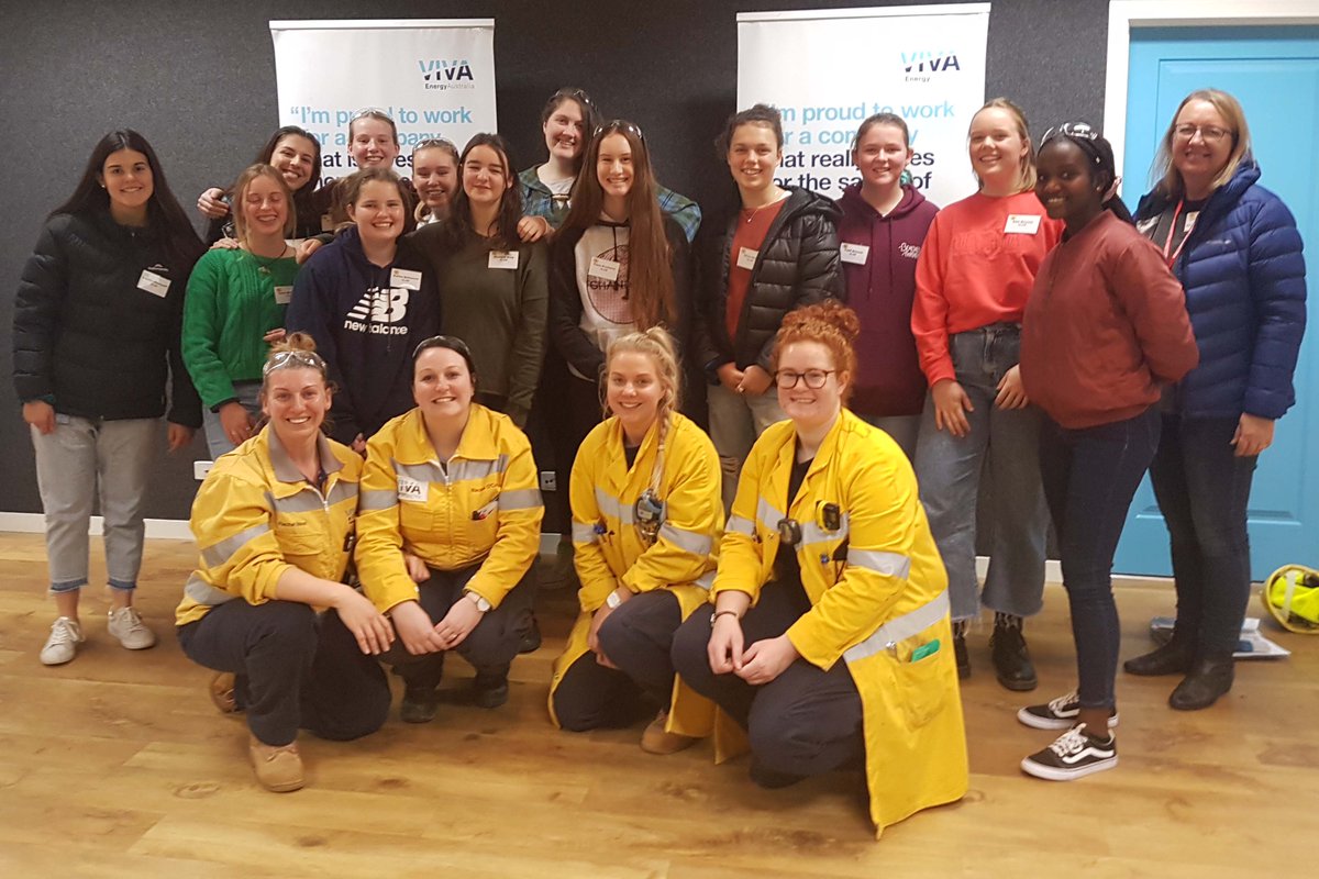 VivaEnergy_au's tweet photo. As part of the GLAM program, Year 9 and 10 Geelong students were taken on a tour of our #GeelongRefinery and heard from our lab team about the career paths for women in manufacturing. GLAM is a six-month STEM immersion program co-ordinated by @gmcgeelong. https://t.co/GawCfQUjwl