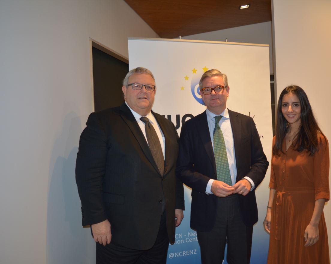 NCRENZ's tweet photo. The @NCRENZ wish to thank @JKingEU , @GerryBrownleeMP and @golrizghahraman for an interesting and informative Europa Lecture at @UCNZ last night - the evening was a resounding success! https://t.co/F9wDuG9Way