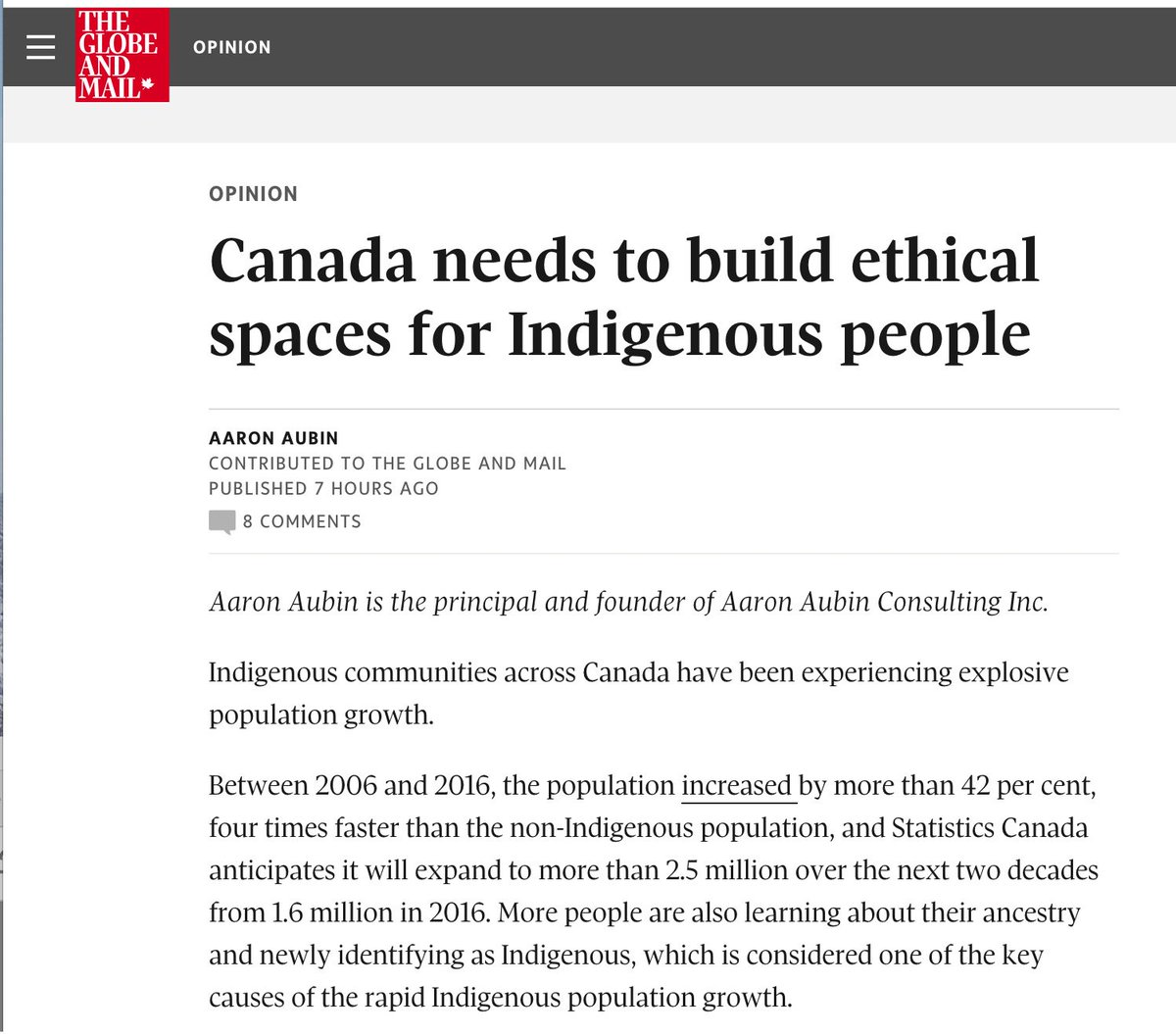 Here is my op ed in the Globe and Mail today, with some interesting comments already coming in. #reconciliation #ethicalspace
theglobeandmail.com/opinion/articl…