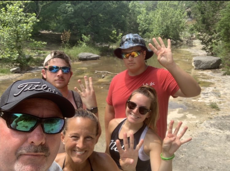 ScottiToler's tweet photo. 5 mile hike at Lost Maples today was rough! Kicked Kelly’s ass🤣 https://t.co/XeG2Bl5WQN