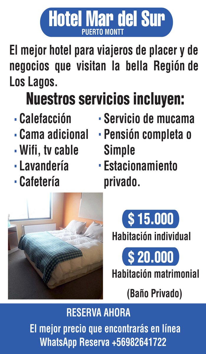 Atención a nuestros turistas que visitan Puerto Montt...