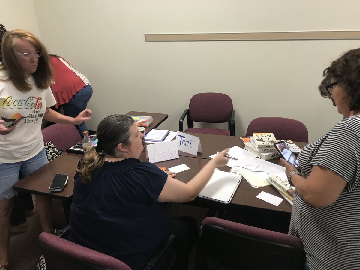 ELAwithStarkey's tweet photo. What a fun day with my friend, @MrsCarlton73! We're so thrilled that teachers left with inspiration and ideas to begin using book clubs in their classrooms! Top notch participants with great questions and a willingness to try new things! @AISDLearning #aisdcampimpact https://t.co/jdbv9ThOhE