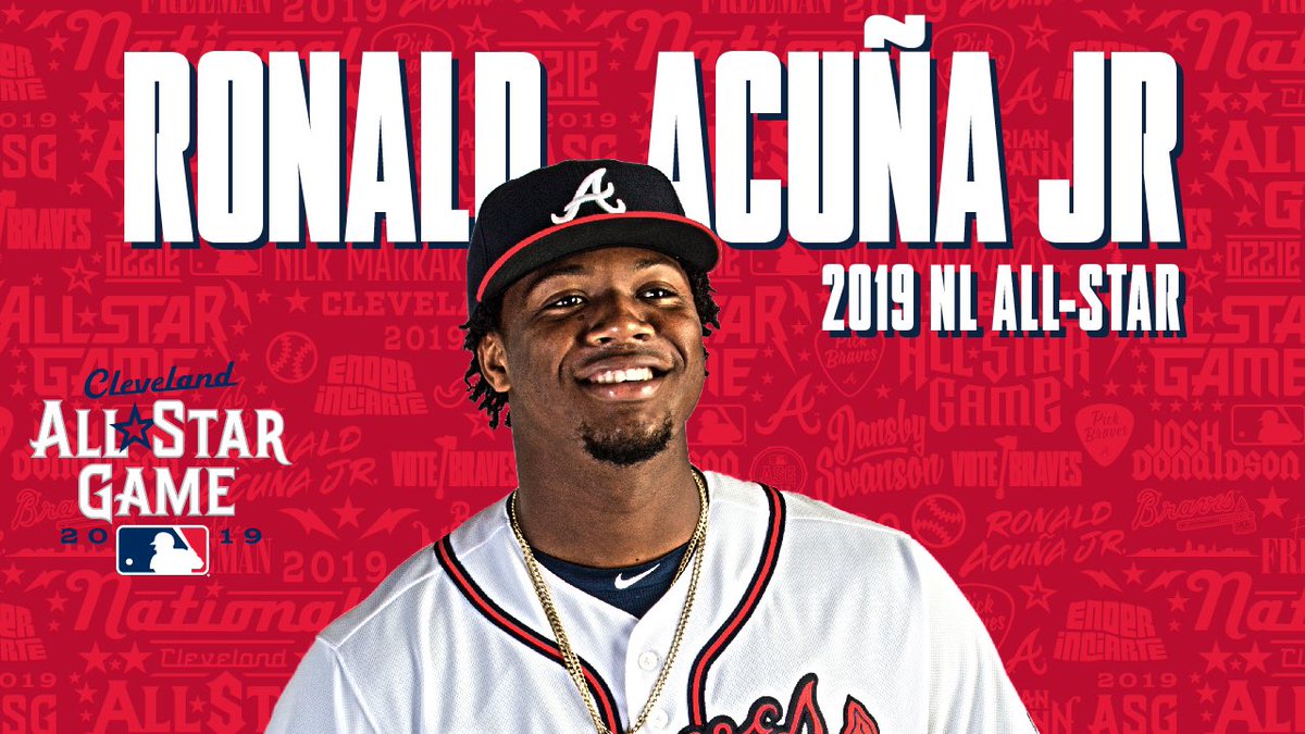 Atlanta Braves on X: Starting in the outfield for the National League in  the 2019 All-Star Game: @ronaldacunajr24! #ChopOn   / X