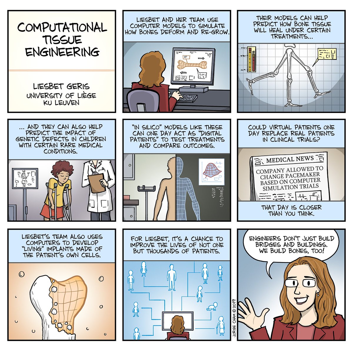 LiesbetGeris's tweet image. Check out the great comic by @jorgecham on the computational tissue engineering work we&apos;re doing in our team! @GIGA_ULiege @leuvenresearch