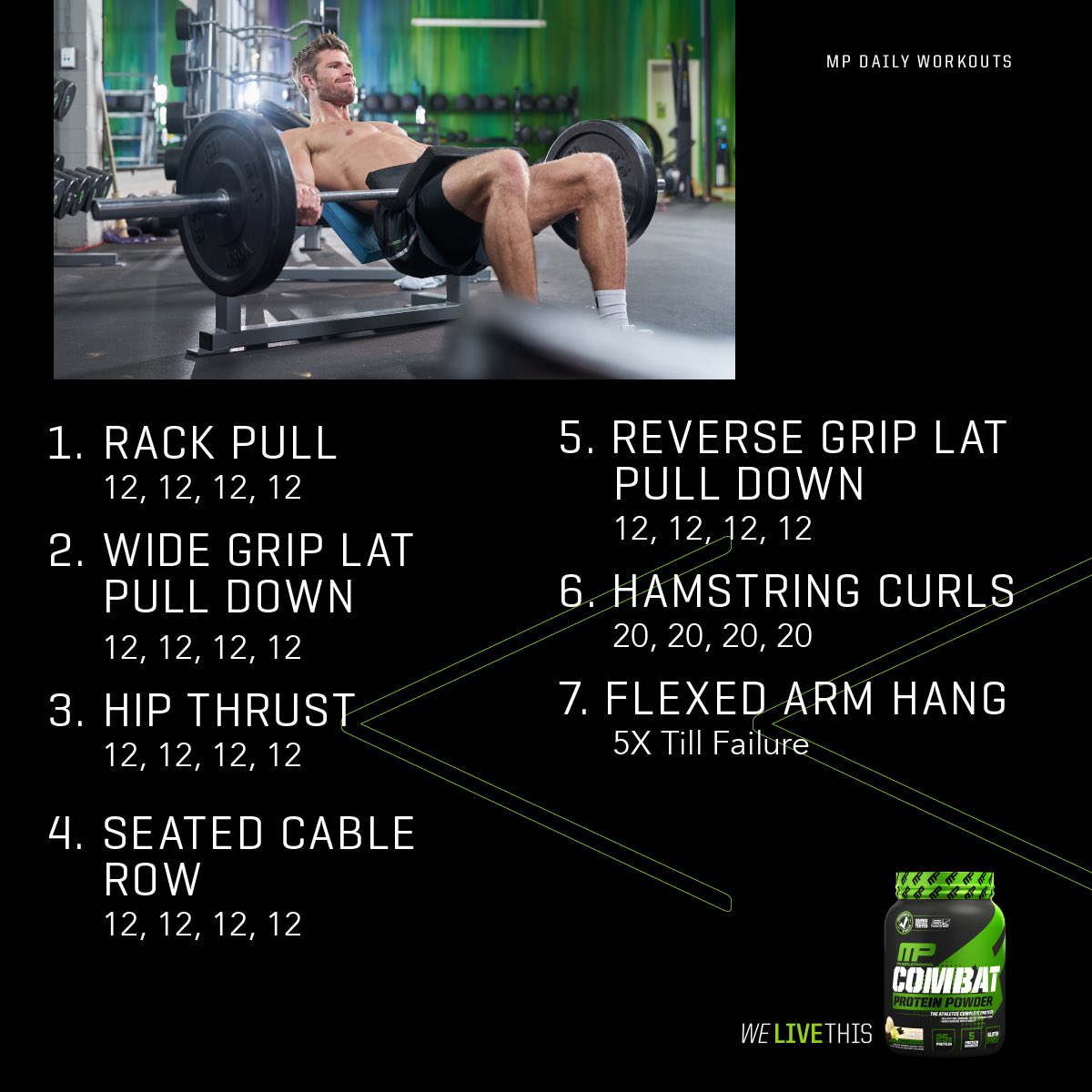 MusclePharm's tweet photo. Time to finish this week strong and end it on a good note! Check out this Pull Workout by @daveyfisher ! #welivethis #mpnation #musclepharm #fitness #training #pushworkouts https://t.co/yCiXQXBW6u