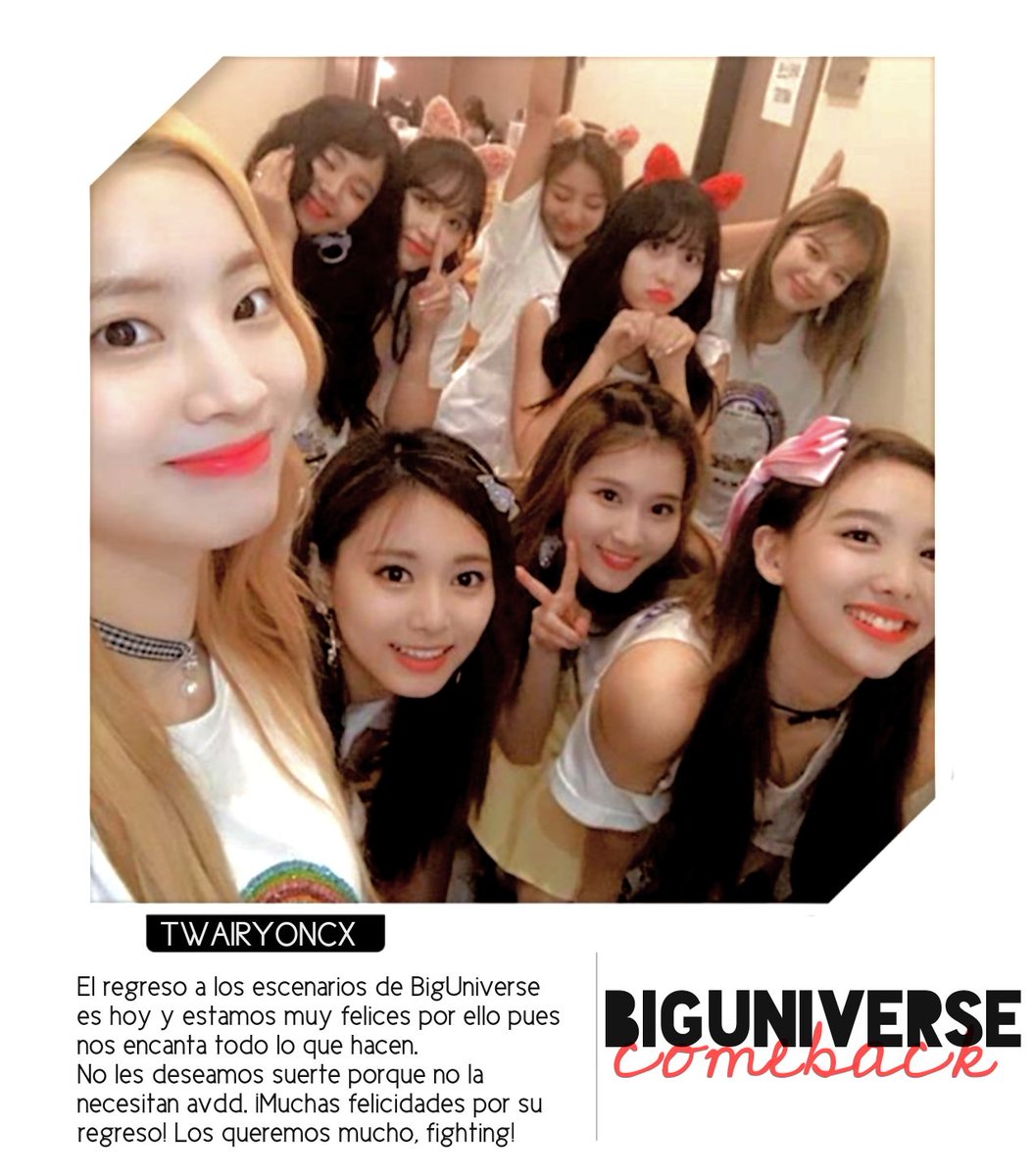 twairyoncx's tweet photo. ˗ˏˋ oncᥱ upon ɑ tımᥱ* › wᥱ ɑrᥱ ﹫ twɑırч!♡ 

     ✨ #BigUniverseMadeM !

Es un honor para nosotras haber sido invitadas al comeback de estos talentosos chicos de quienes somos grandes fans, sin lugar a dudas estaremos haciendo presencia desde nuestros lugares, fighting!♡ https://t.co/gFFTYyb3a0