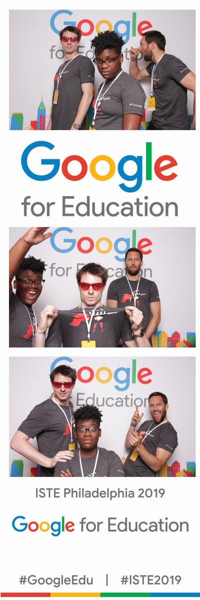JimmyCastify's tweet photo. PSA: If you invite the @Screencastify squad to a party with a photo booth, we will go all in. Every time.

Thank you @GoogleForEdu for having us, and to all the educators at #ISTE19 for your ideas and energy 👊 https://t.co/ZYTXDlYFj2