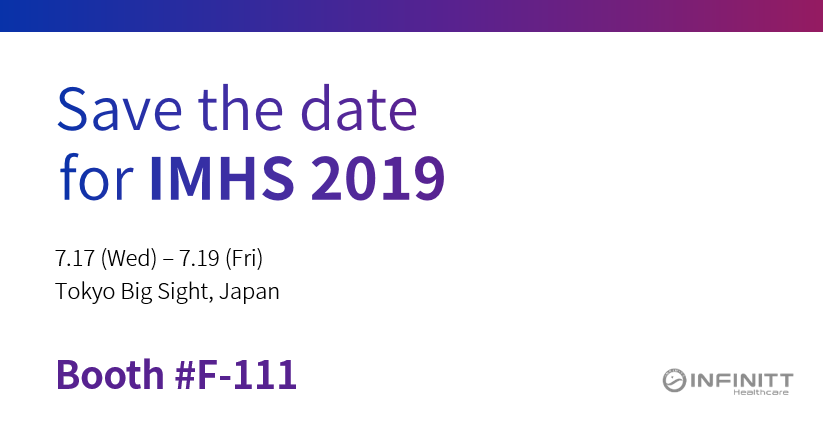 INFINITThealth's tweet photo. Save the date for the International Modern Hospital Show 2019 coming up next month, because #INFINITT will be there!
#IMHS19 #PACS #VNA #dose_management #data_analytics https://t.co/XhIcGCtvqj