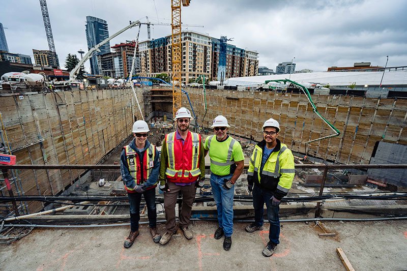 GrahamBuilds's tweet photo. The 1200 Stewart project team in #Seattle has a huge reason to celebrate. They completed a continuous concrete pour totaling 4,510 cubic yards – the largest concrete pour in Graham US history! #congrats #milestone #projectupdate #buildingtogether https://t.co/gUWmSEyb6p