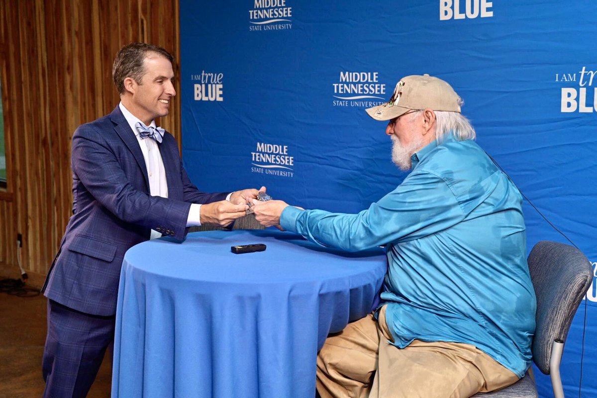 Sidney A. McPhee (@presidentmcphee) on Twitter photo Thank you <a href="/CharlieDaniels/">Charlie Daniels</a> for another terrific Veterans Impact Celebration to benefit the student-veterans served by our <a href="/MTVetCenter/">MTSU Daniels Center</a>! Congrats Charlie on getting the key to <a href="/cityofmborotn/">City of Murfreesboro, TN</a> from <a href="/smcfarlandmboro/">Shane McFarland</a>! #TRUEBLUE <a href="/TJHproject/">Journey Home Project/ Founder Charlie Daniels</a> <a href="/MTSUNews/">MTSU News</a> Thank you <a href="/CharlieDaniels/">Charlie Daniels</a> for another terrific Veterans Impact Celebration to benefit the student-veterans served by our <a href="/MTVetCenter/">MTSU Daniels Center</a>! Congrats Charlie on getting the key to <a href="/cityofmborotn/">City of Murfreesboro, TN</a> from <a href="/smcfarlandmboro/">Shane McFarland</a>! #TRUEBLUE <a href="/TJHproject/">Journey Home Project/ Founder Charlie Daniels</a> <a href="/MTSUNews/">MTSU News</a>