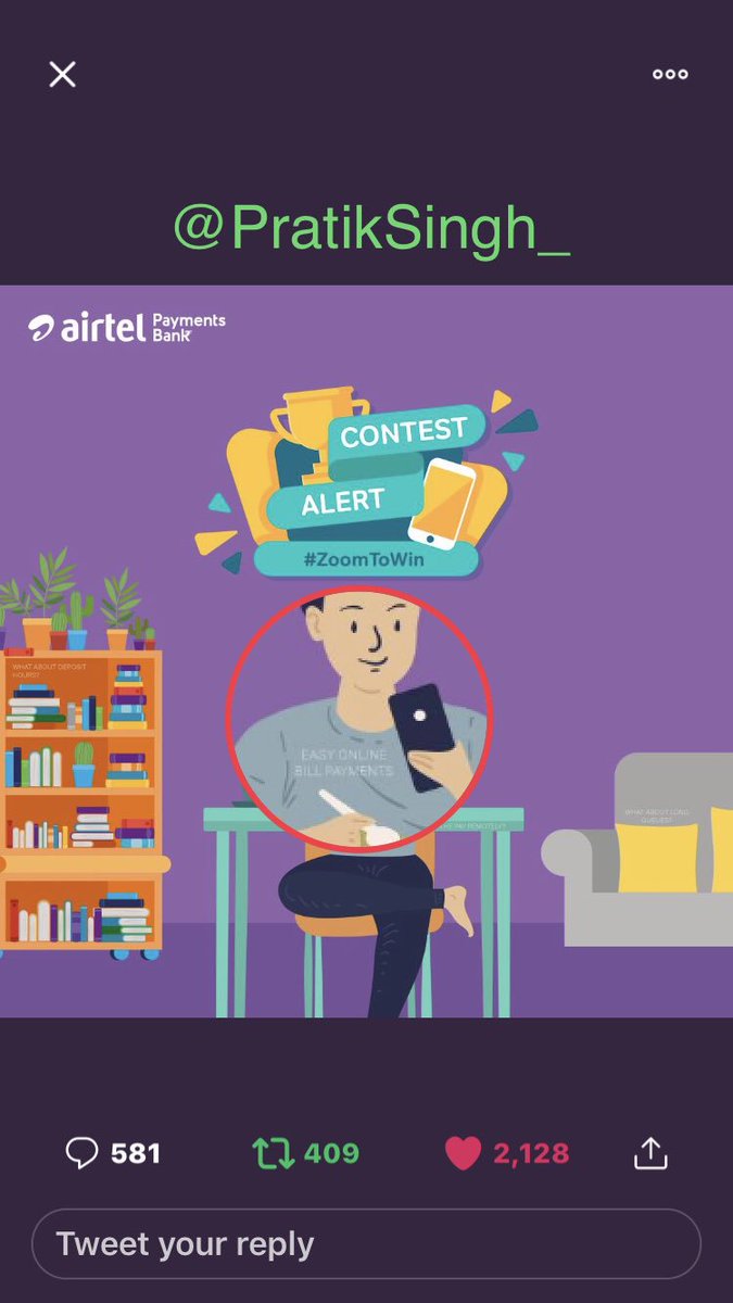 PratikSingh_'s tweet photo. @airtelbank "Easy Online Bill Payments"

Here's the perfect screenshot 

#AirtelPaymentsBank #ZoomToWin
@airtelbank 

Tagging 
@divzarjun 
@bhelman9 
@geetztandon 
@Im_KingSlayer
@sanchitabhartiy https://t.co/089mA9pt7G