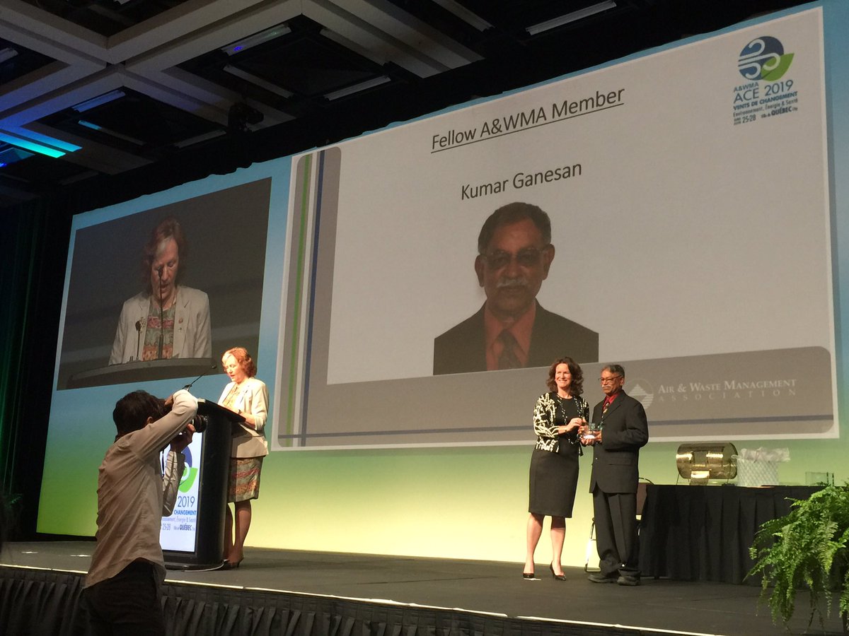 merlynhough's tweet photo. Many well-deserved awards were made today at the Honors & Awards Ceremony of the 2019 Air & Waste Management Association’s annual conference and exhibition. Here are just a few! #AwmaACEQC https://t.co/tASfRVHDG1
