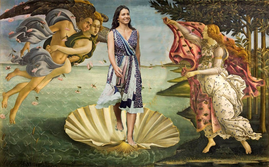 vonbrucken's tweet photo. Love Tulsi Gabbard represented as Botticelli's The Birth of Venus.
@TulsiGabbard #DemDebate #DemocratDebate #antiwar #AntiNeocon #TULSI2020 https://t.co/VjX1rQ4Oi2
