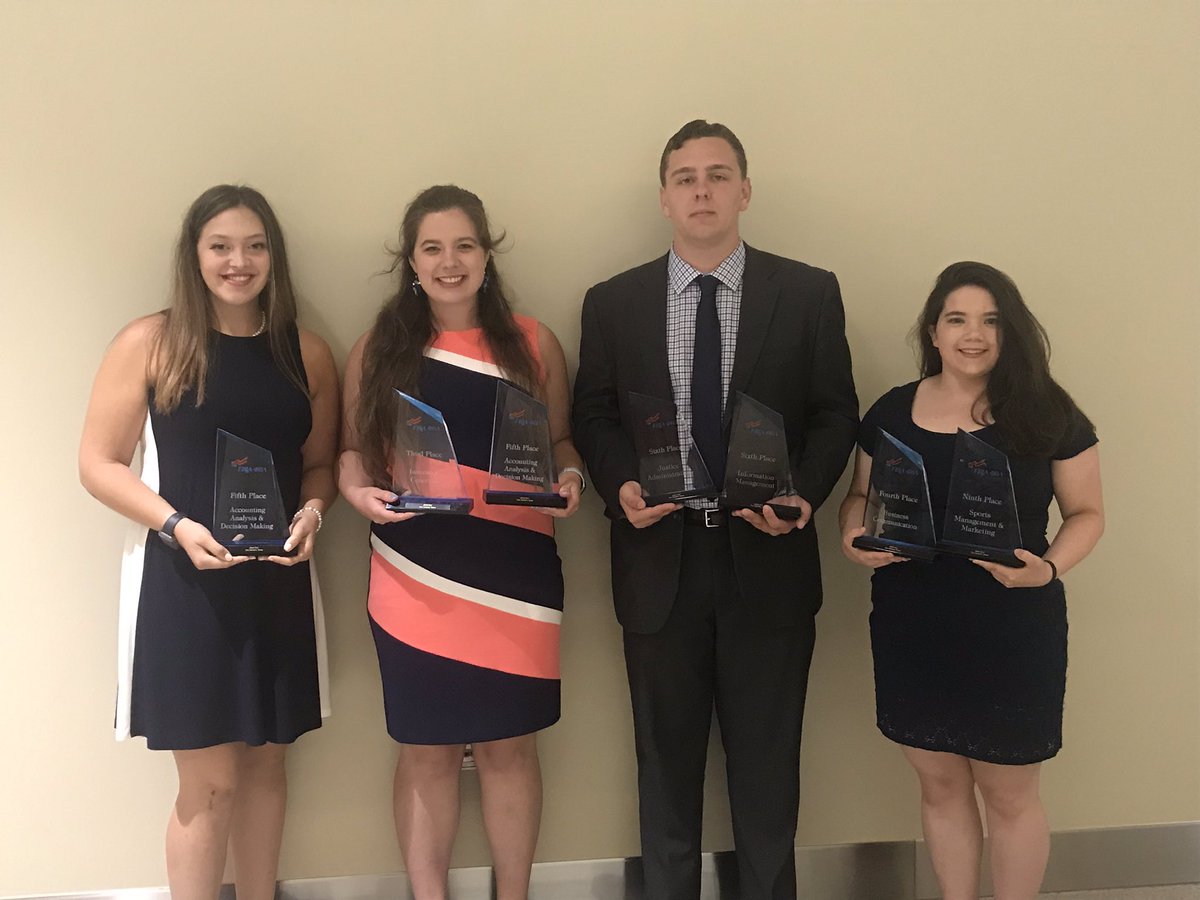 <a href="/wvupbl/">WVU FBLA PBL</a> is representing @wvuccobe and <a href="/WVUHonorsLLC/">WVUHonorsLLC</a> well at the Phi Beta Lambda National Conference. We are bringing home 6 different awards from San Antonio.