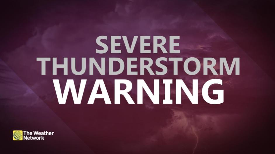 weathernetwork's tweet image. A severe thunderstorm WARNING has been issued for the City of Calgary. 

A line of thunderstorms have stalled over the Calgary region and are capable of producing pea to dime size hail and heavy rain. 

#ABstorm