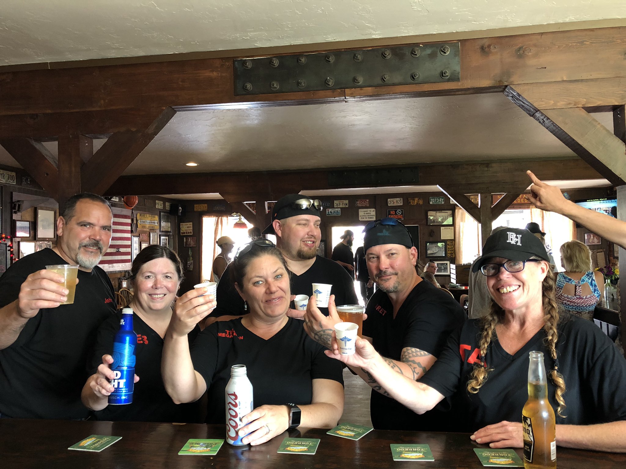 We love you and miss you Anthony Bourdain Happy Birthday from our BBQ team after a hard days work 