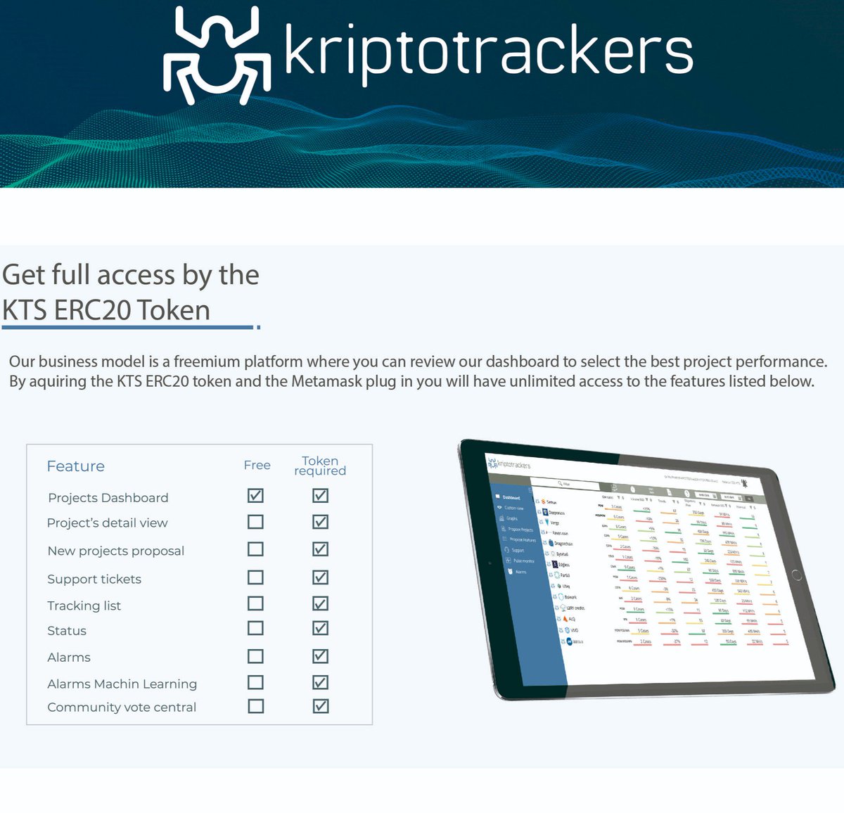 Kriptotrackers2's tweet photo. Join our #Community acquire the $KTS #ERC20 #Token and take better decisions for #profits.
https://t.co/11B5eRr5Ft

#Kriptotrackers #Cryptocurrency #Blockchain # CryptoInvestor #CryptoCommunity https://t.co/6hl92JlSWx