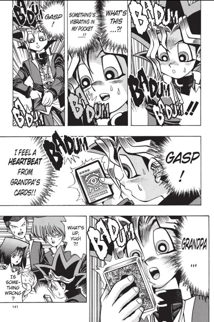 In the Yu-Gi-Oh manga, the “Heart of the Cards” are less of a metaphor and more like a Life Alert.