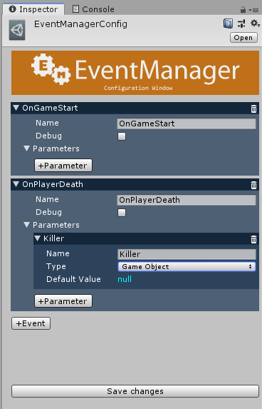 KennethDevelops's tweet photo. Hey #gamedev people! Been busy lately working in #RunningChambers @ApeRepublic but I needed to take a break from #bugs and wanted to improve the #EventManager (https://t.co/LUSExLQUQl)
This is how it looks now!
#madewithunity #editorextension #unityassetstore #UI #design https://t.co/YevmLcrwUi