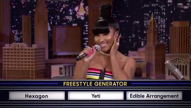Speaking of fractions, this @NICKIMINAJ Wheel of Freestyle is a 10/10 #FallonFlashback https://t.co/g6kGDJdwlT