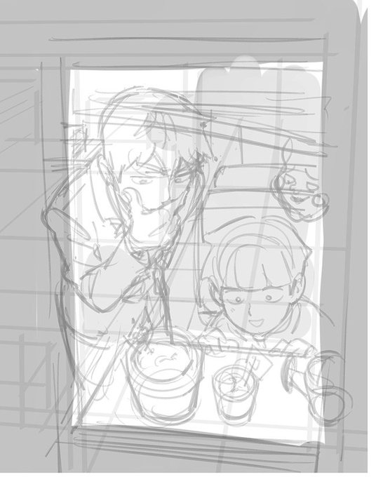 #このタグを見た人はラフ画とその完成絵を見せる
ho hm insert messy and suffering process in between 