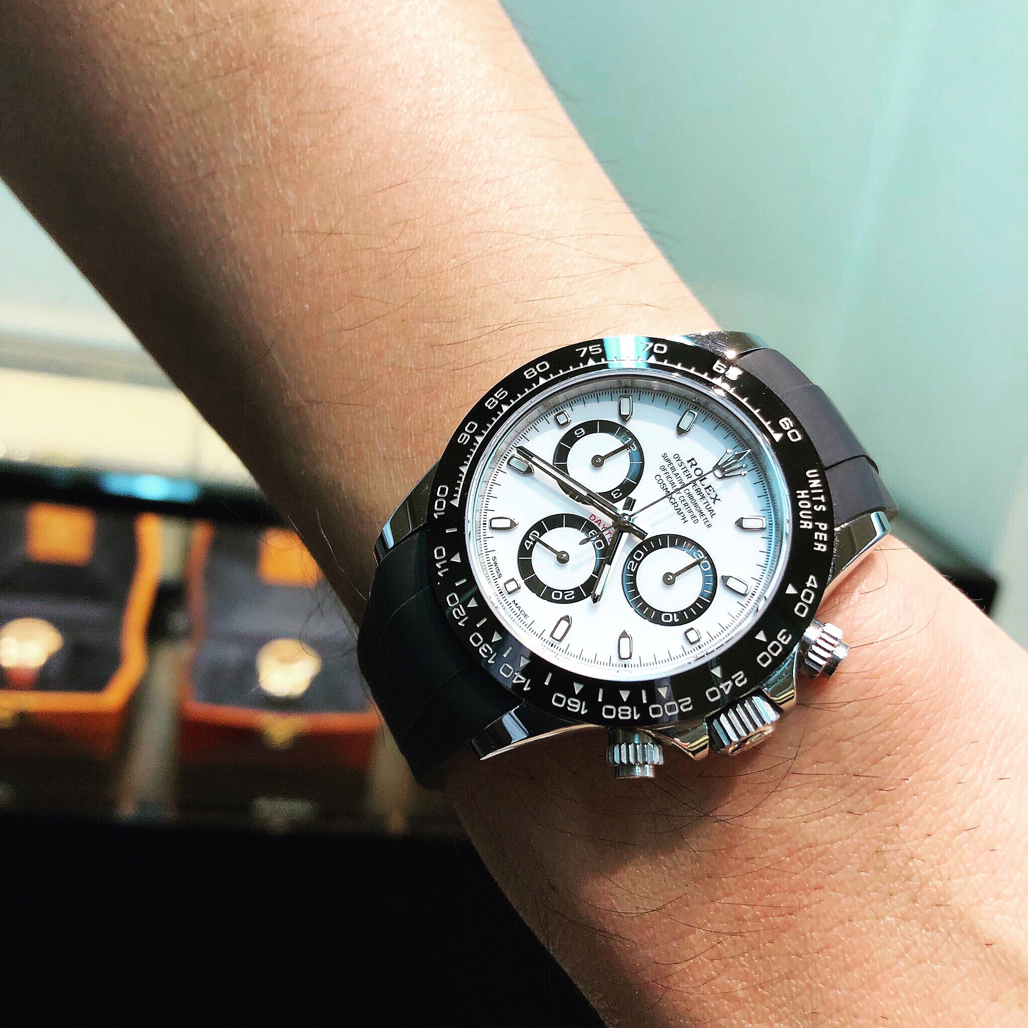 RUBBER B ロレックス デイトナ 専用ラバーベルト【ブラック】