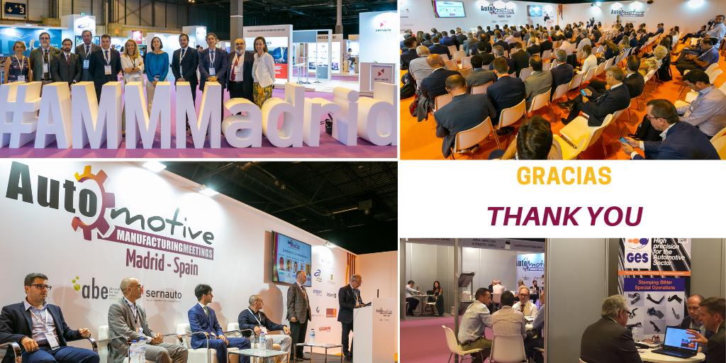 auto_meetings's tweet photo. Thank you for being part of the first edition of #AMMMadrid!
Over the past 2 days we have brought together over 200 companies from 19 countries. See you in 2021 @abeevents @sernauto @gestamp_es @Antolin_Oficial @FICOSA_Int @esMONDRAGON @feriademadrid @dssmithgroup @SeeburgerNews https://t.co/o5PKzQ0tF4