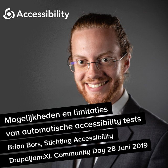 Over een kwartier is <a href="/BrianBors/">Brian Bors (he/him)</a> <a href="/AccessibilityNL/">Accessibility</a> in Loods 8: alles over automatisch testen op #toegankelijkheid. De wettelijke verplichting komt eraan, testen is een must! #A11Y #accessibility
#drupaljamxl