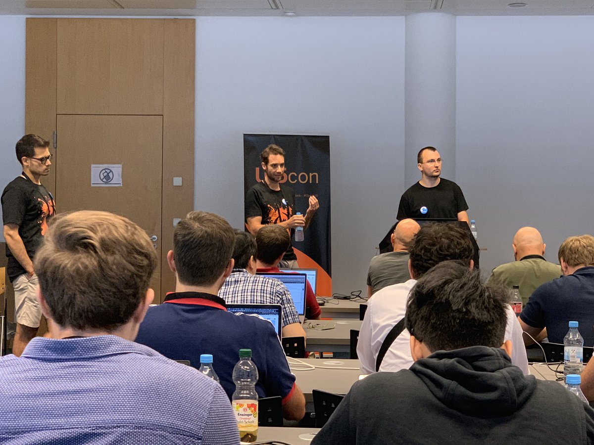 CBasis's tweet image. For experienced speakers like @S7nW7s - who rock each session easily - we raised experience level at the hands-on to „ADVANCED 😈 DEVIL-MODE“
While changing his passwords and flickering projector was not able to stop him .. we now might need to run some 🐘 thru the room
#LastTest