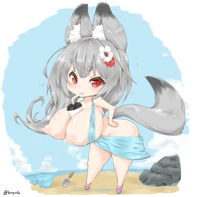 ロリ巨乳狐ちゃんデフォルメで
飲み物はタピオカ・・・じゃなくておっぱいミルク
#オリジナルイラスト 